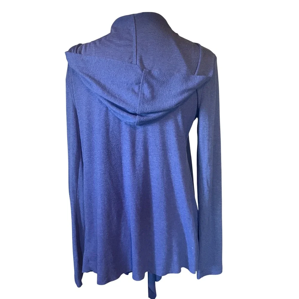 Womens Hooded Front Tie Waterfall‎ Cardigan Sweater Medium Etherial Asymetrical